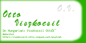 otto viszkocsil business card